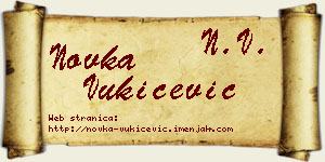 Novka Vukičević vizit kartica